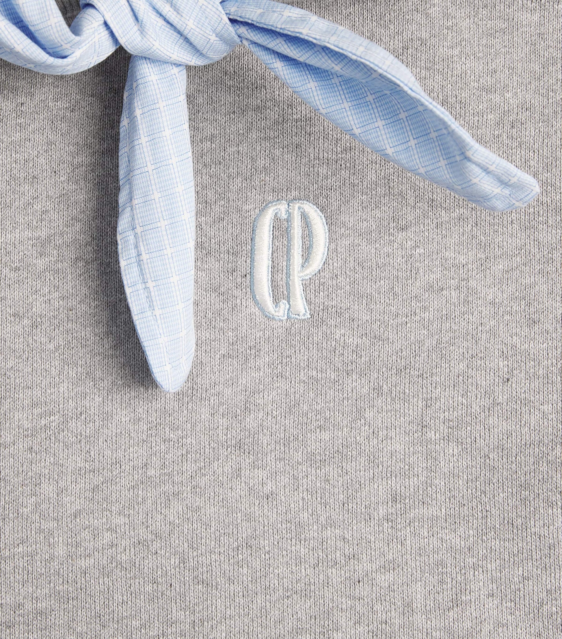 Claudie Pierlot Grey Scarf-Collar Logo Sweatshirt
