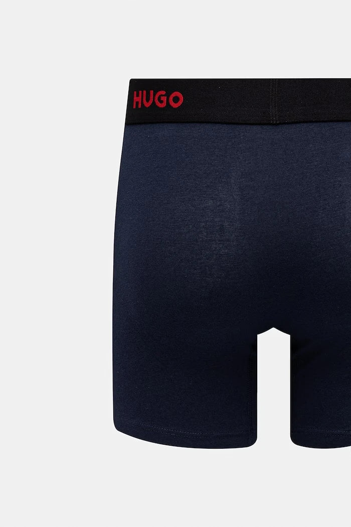 HUGO erkek pamuklu elastan boxer BOXERBR TRIPLET PACK 3'lü