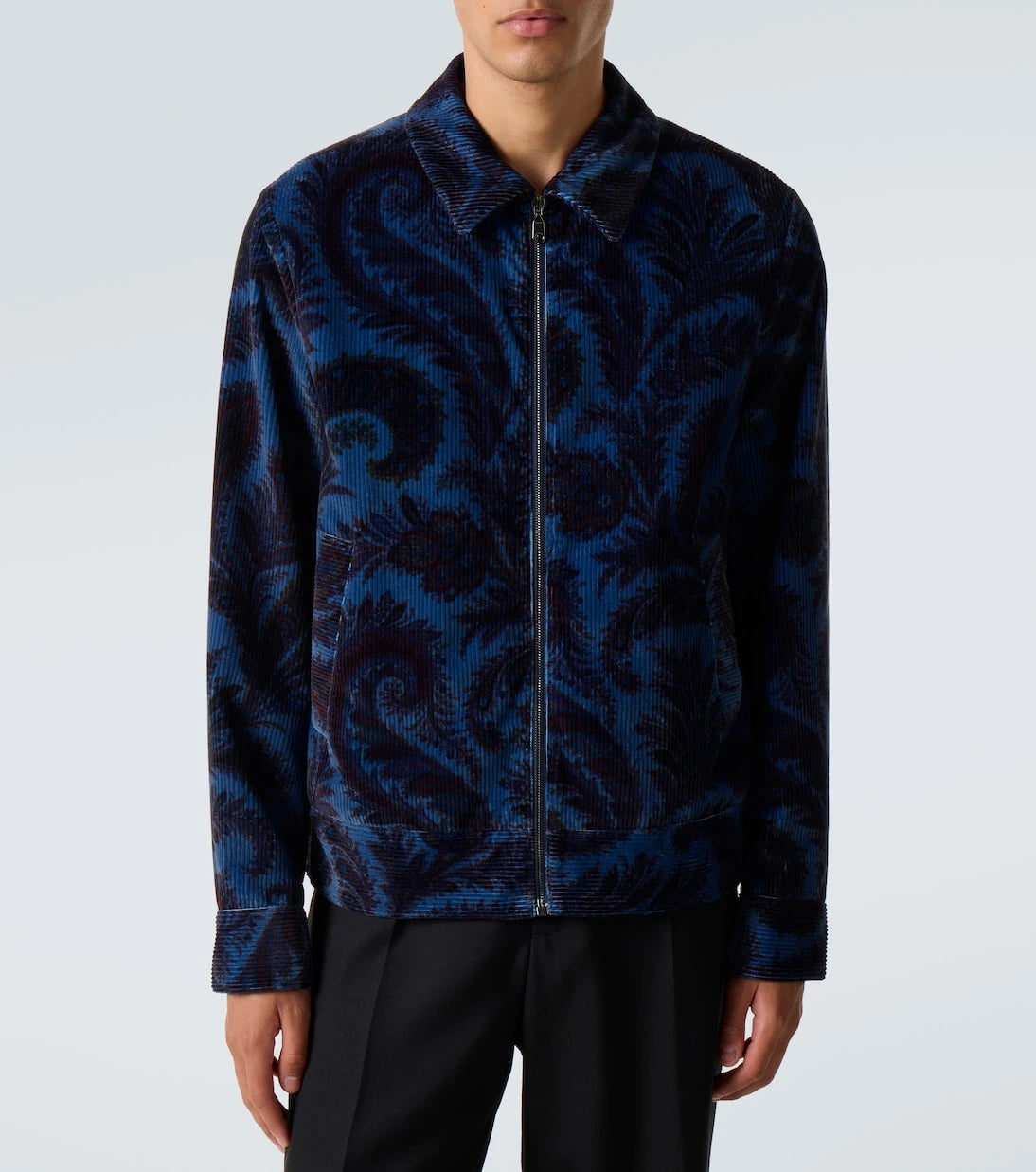 Etro - Printed cotton velvet jacket