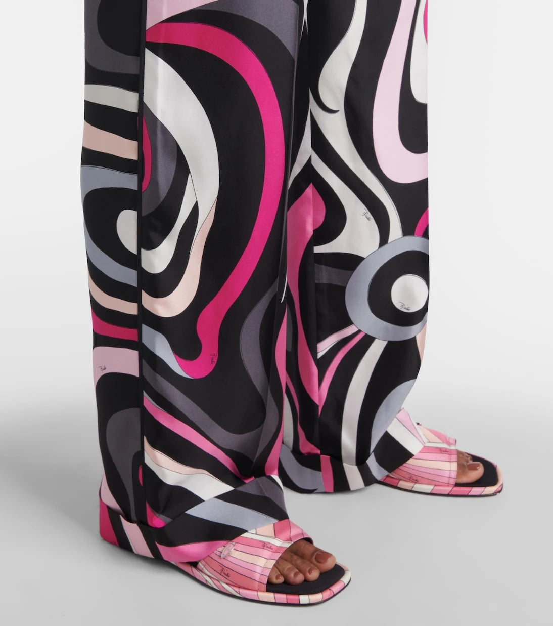 Pucci - Marmo silk twill straight pants