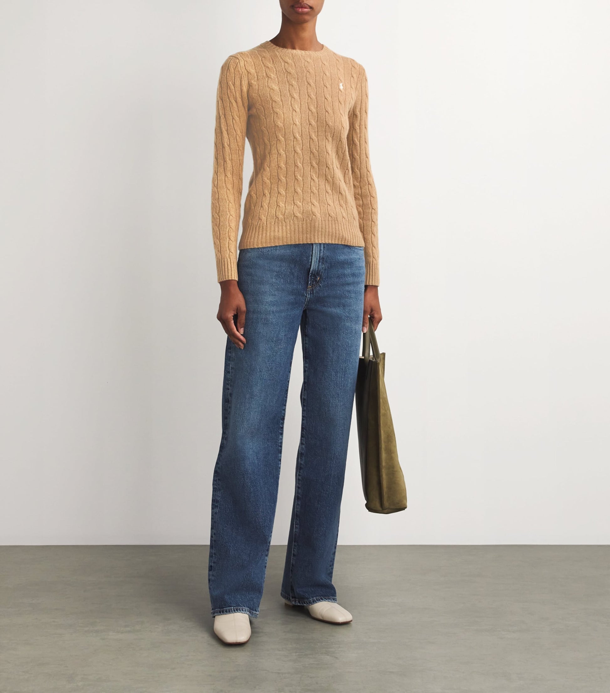 Polo Ralph Lauren Beige Wool-Cashmere Julianna Sweater