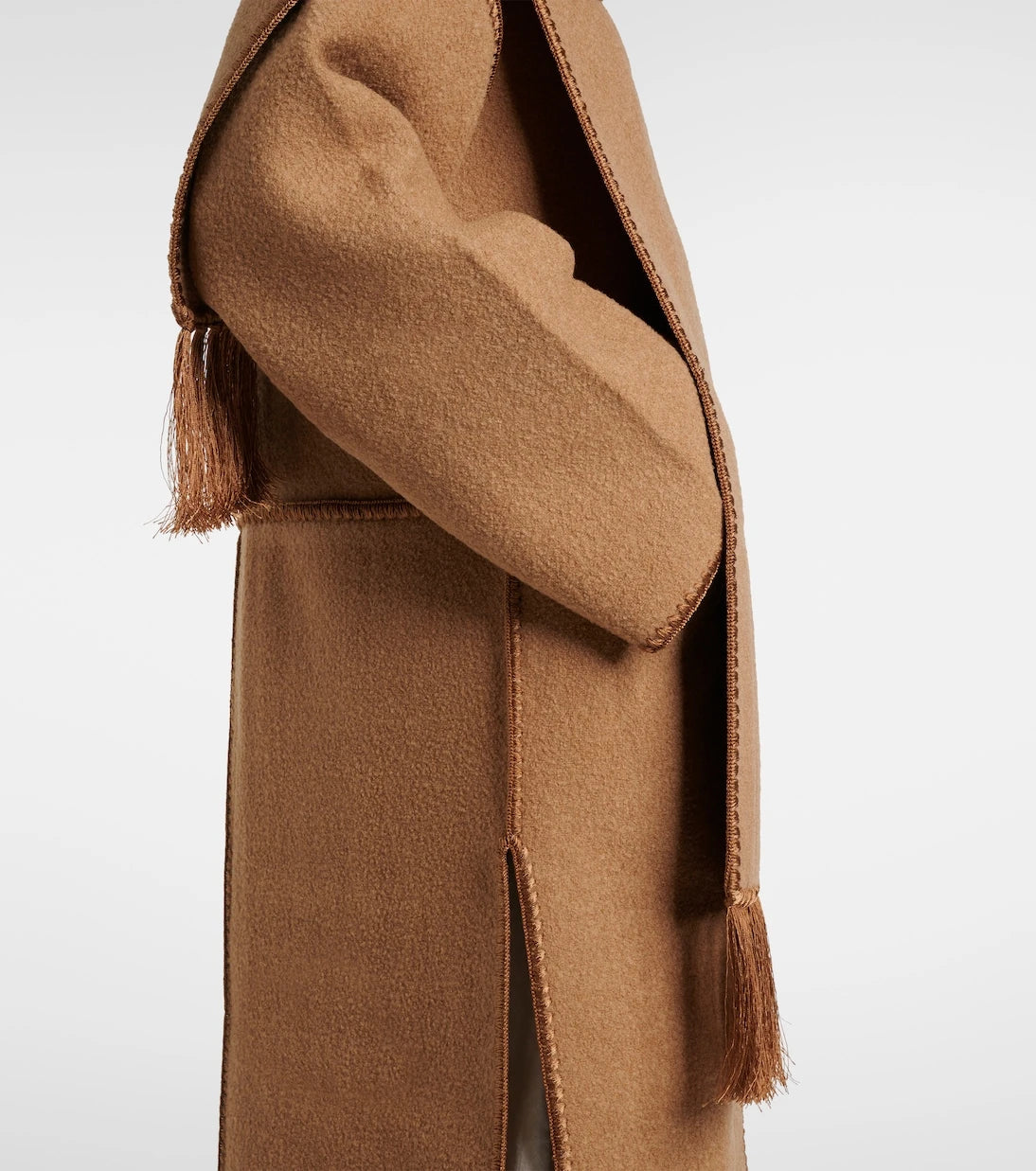 Toteme - Embroidered wool-blend scarf coat