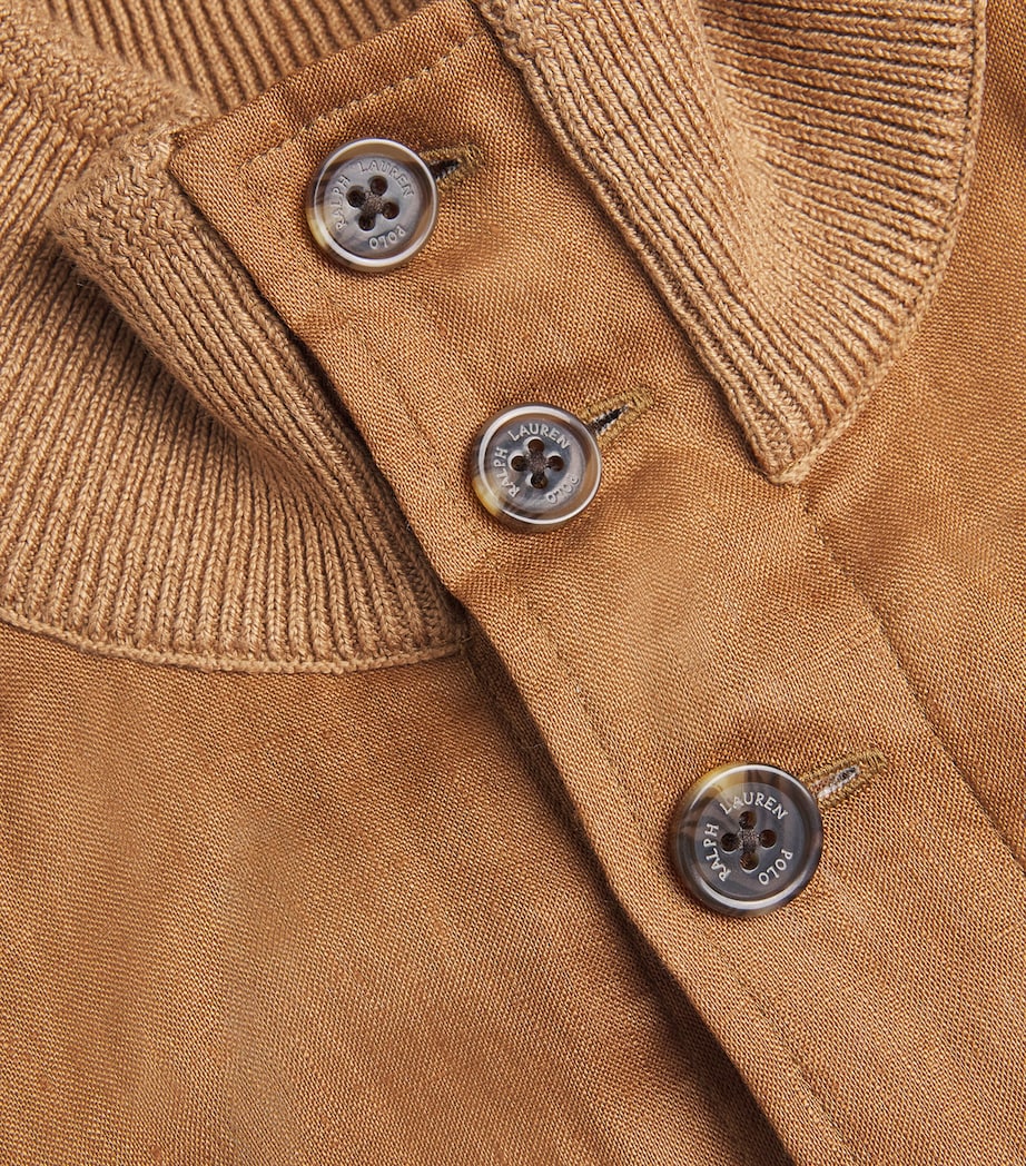 Linen Cardigan BROWN
