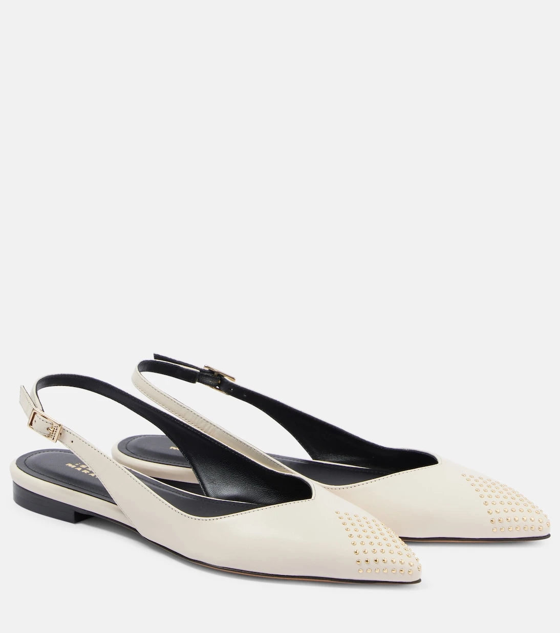 Isabel Marant - Branee studded leather slingback flats