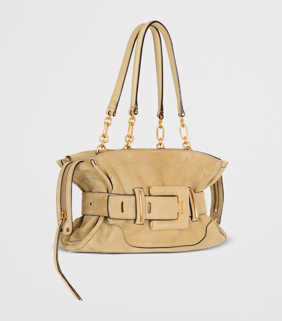 Balmain Small Suede Anthem Shoulder Bag