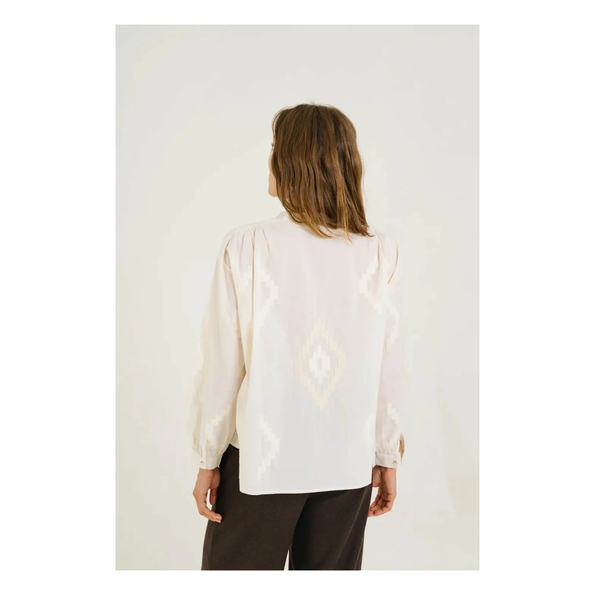 Sacrécoeur - Ella Astra Embroidered Blouse | Ecru