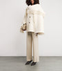 Toteme White Wool-Blend Scarf Jacket