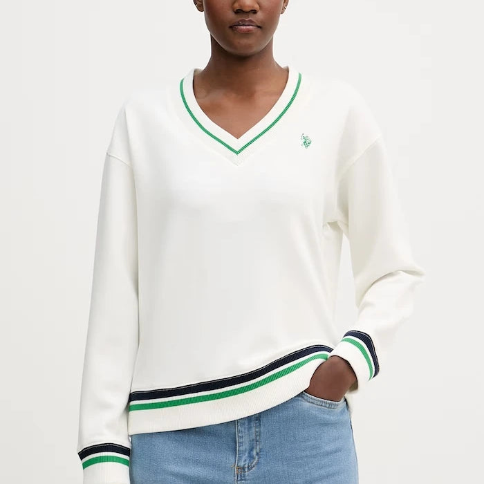 U.S. Polo Assn. суичър дамски с вискоза V Neck