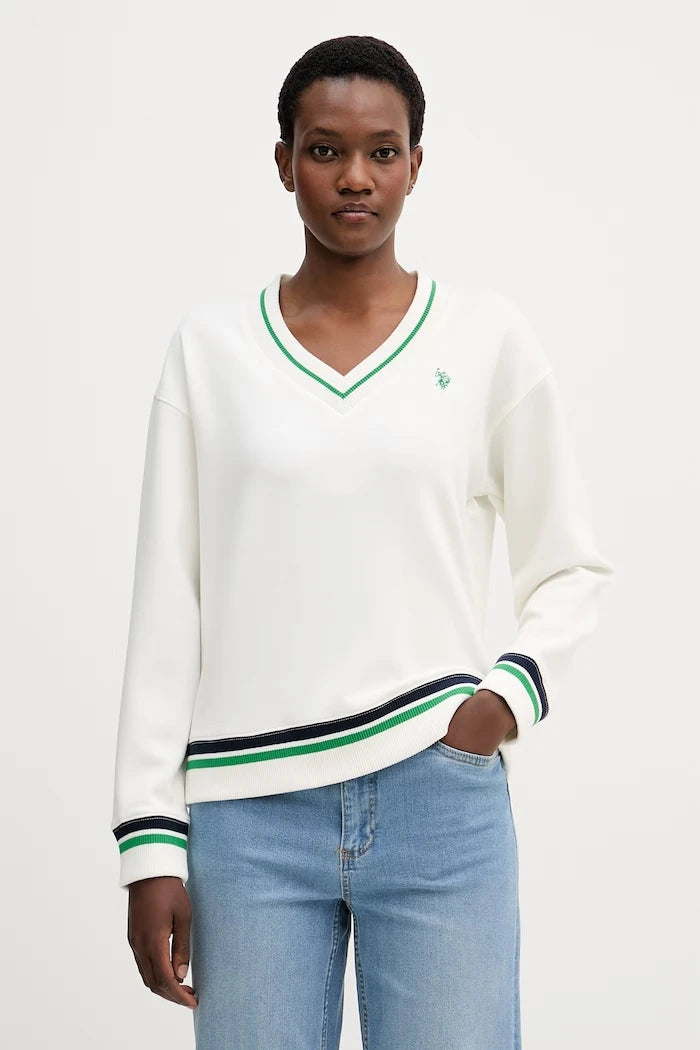 U.S. Polo Assn. суичър дамски с вискоза V Neck