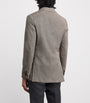 Brioni Grey Silk-Wool Single-Breasted Blazer