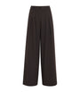 ME+EM Brown Pinstripe Wide-Leg Trousers