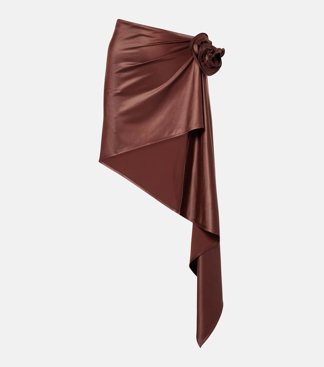 Magda Butrym - Floral-appliqué satin miniskirt