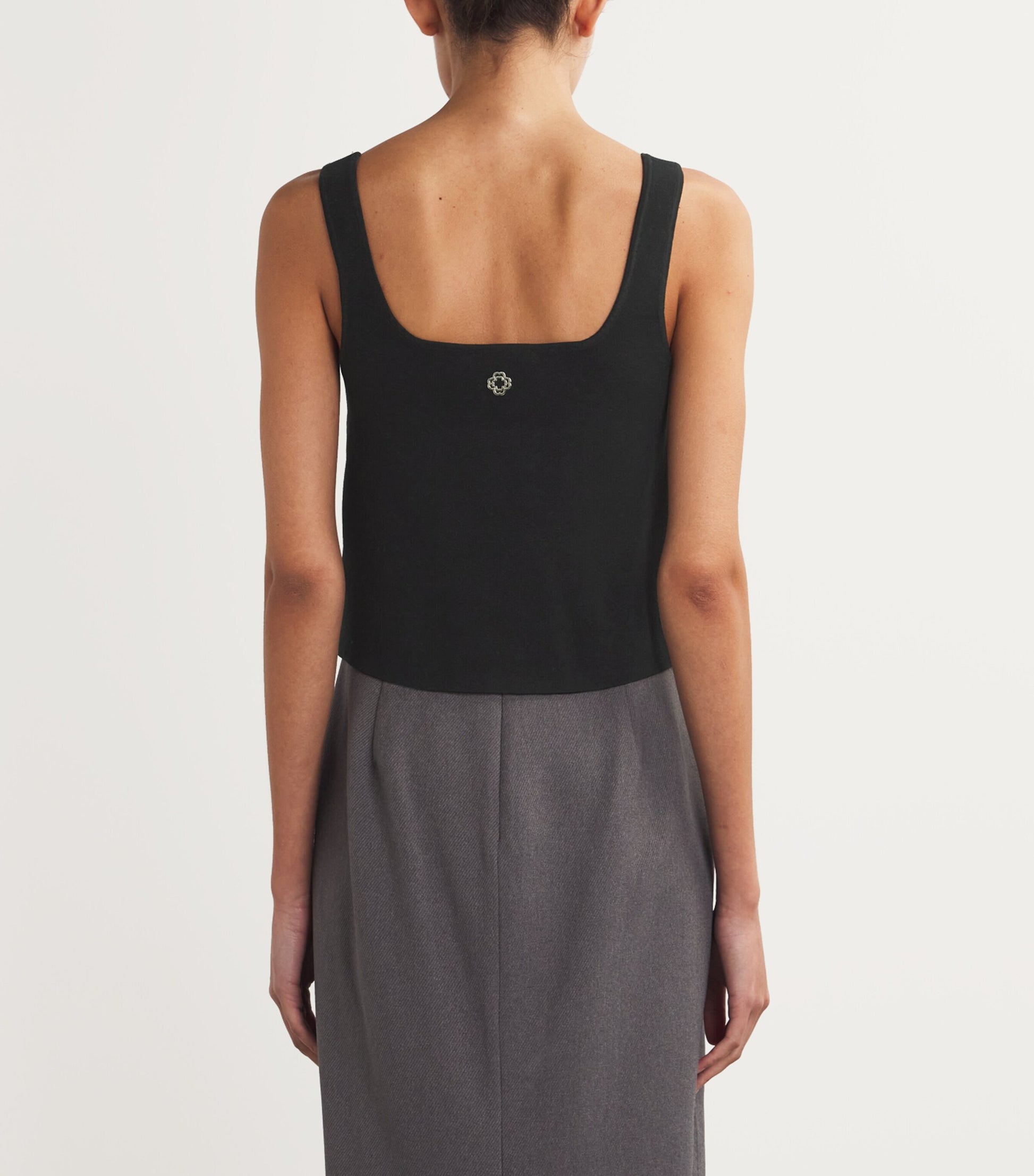 Black Knitted Tank Top