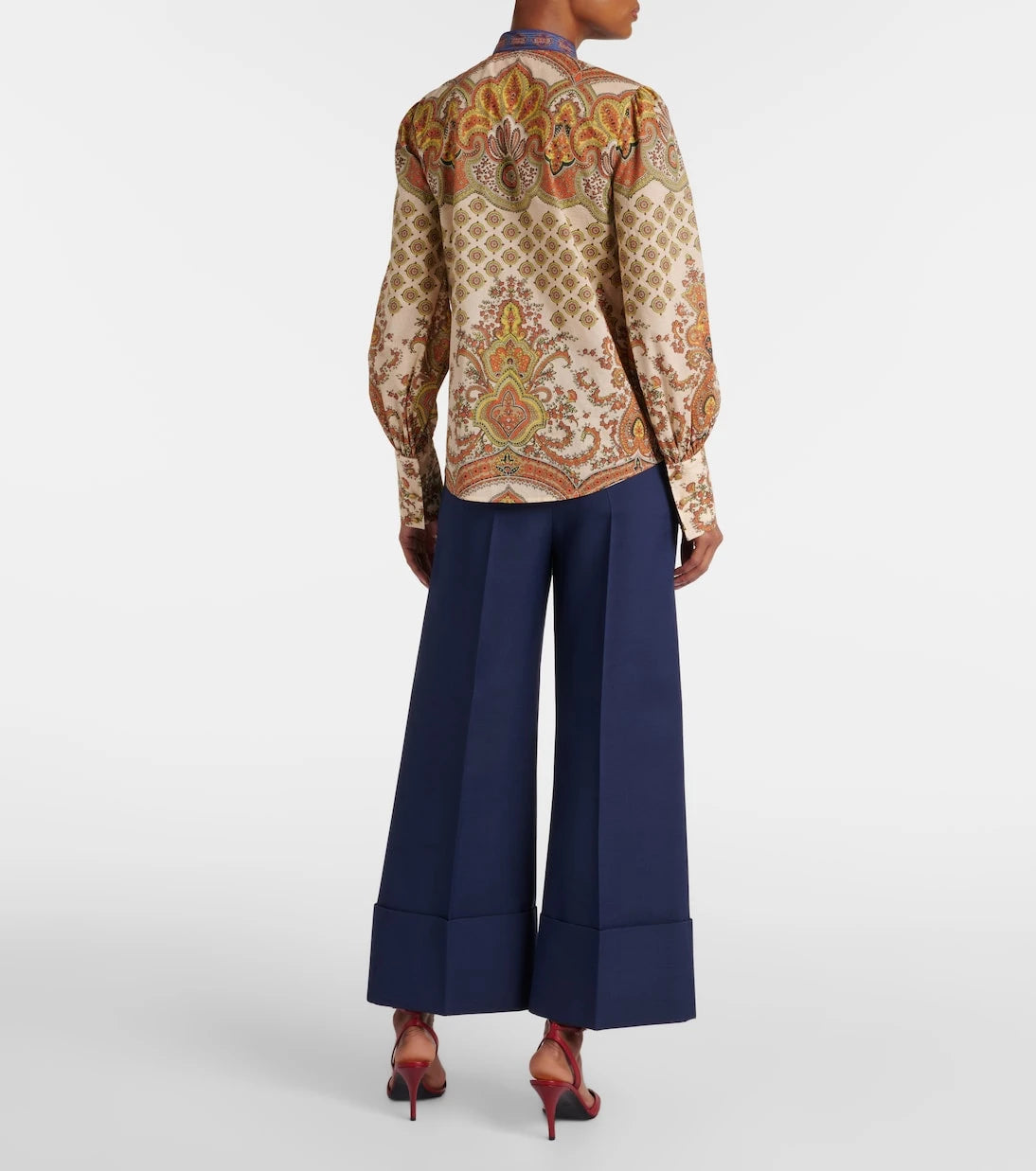 Valentino - Voyage Imaginaire ruffled cotton shirt