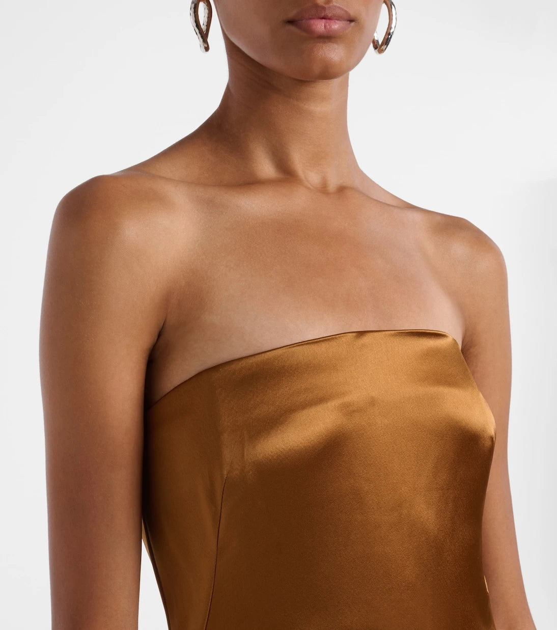 Galvan - Satin bustier gown