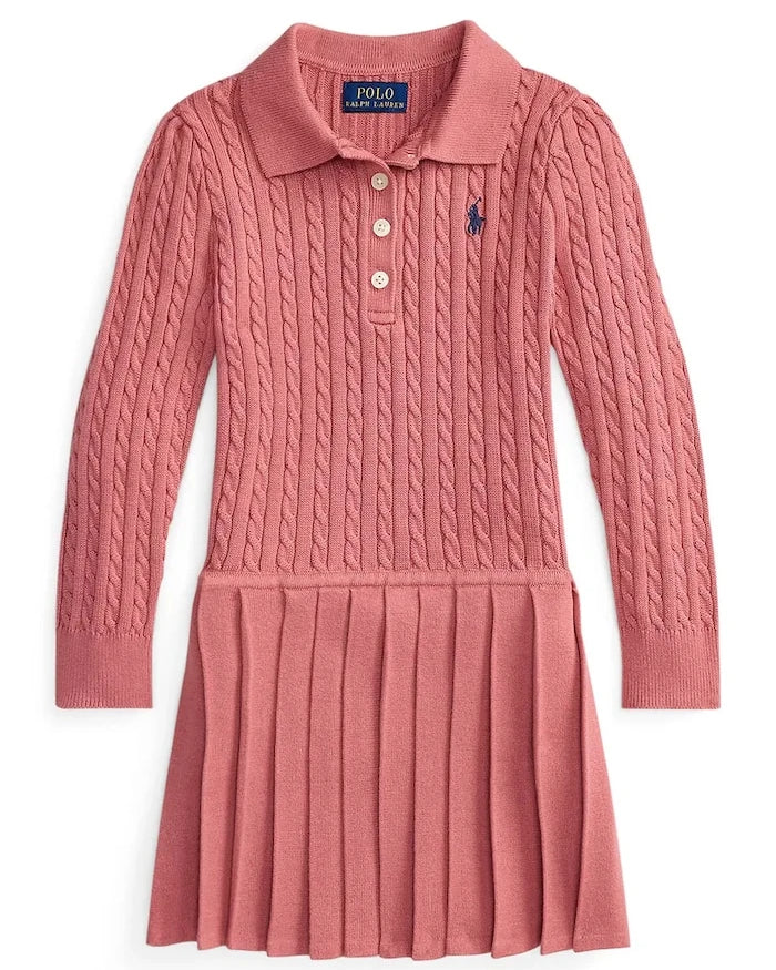 Polo Ralph Lauren Pamuklu Pileli Elbise