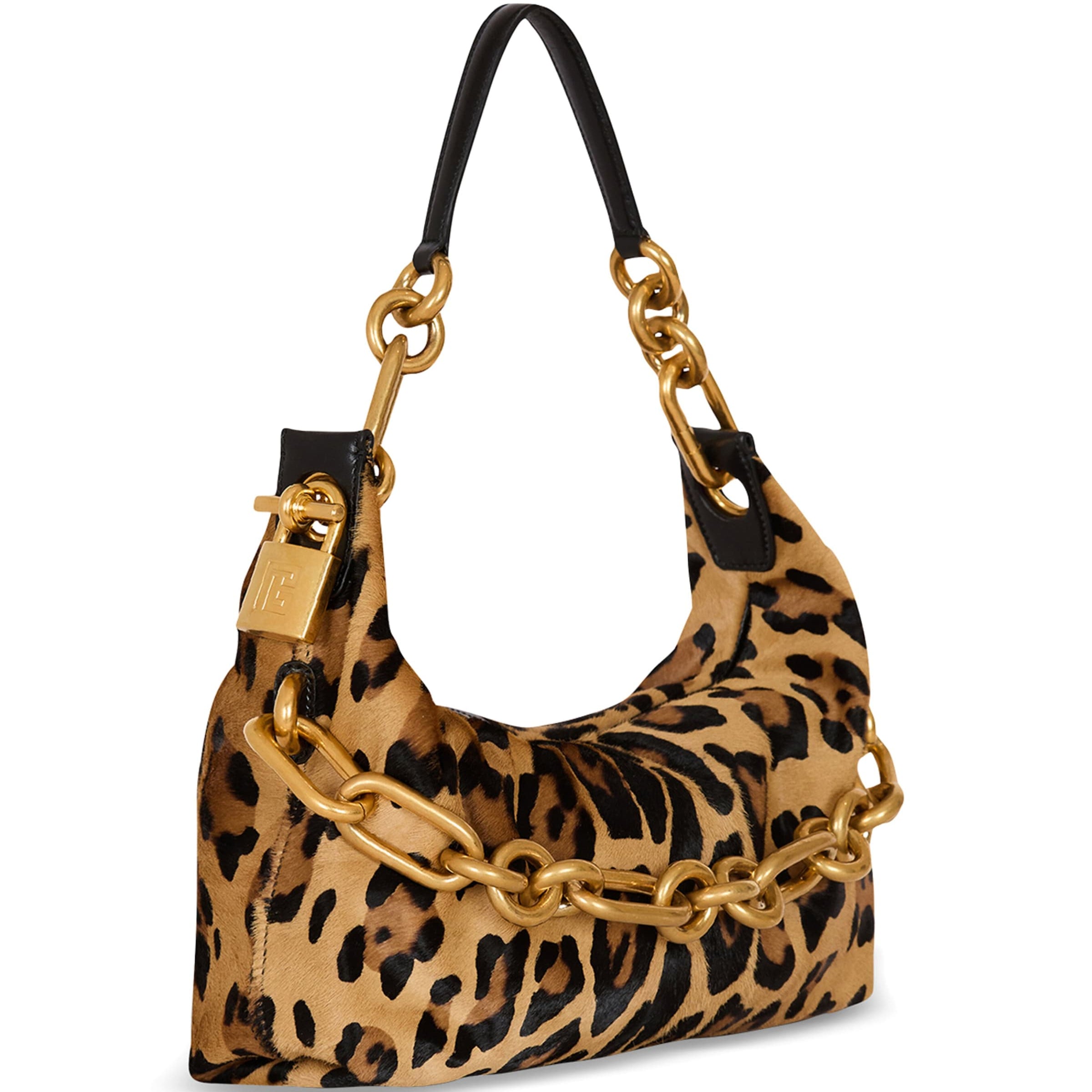 Brown Medium Leopard Sync Shoulder Bag