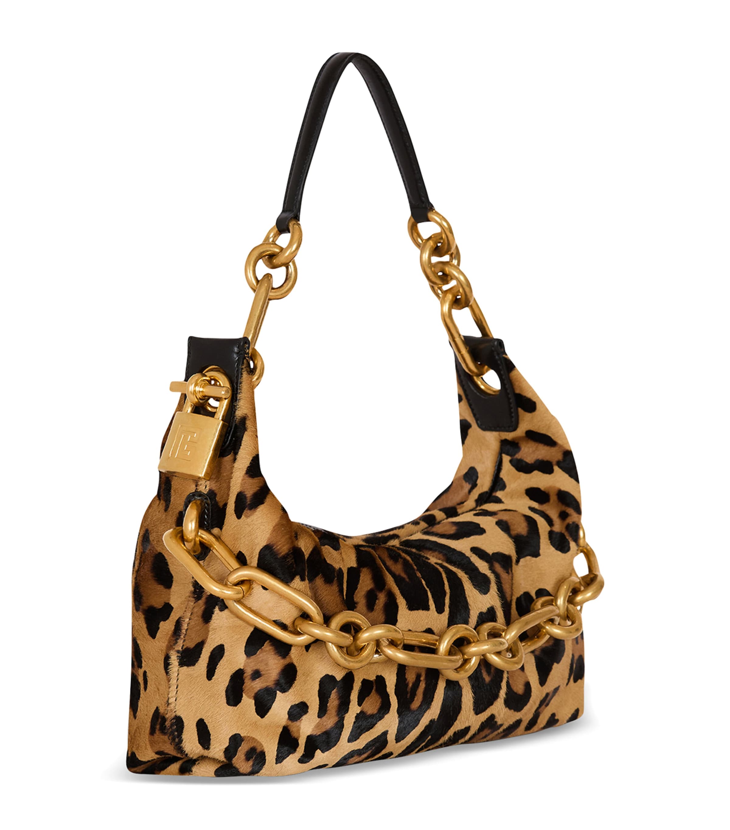 Brown Medium Leopard Sync Shoulder Bag