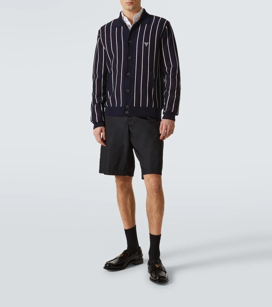 Prada - Logo leather loafers