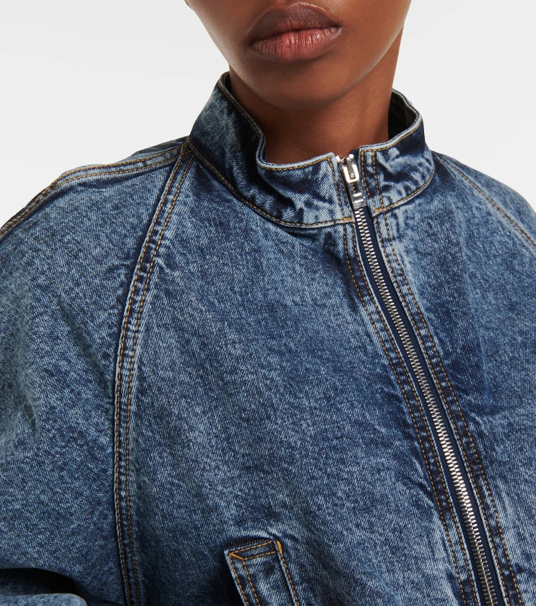 Alaïa - Round Racing denim jacket