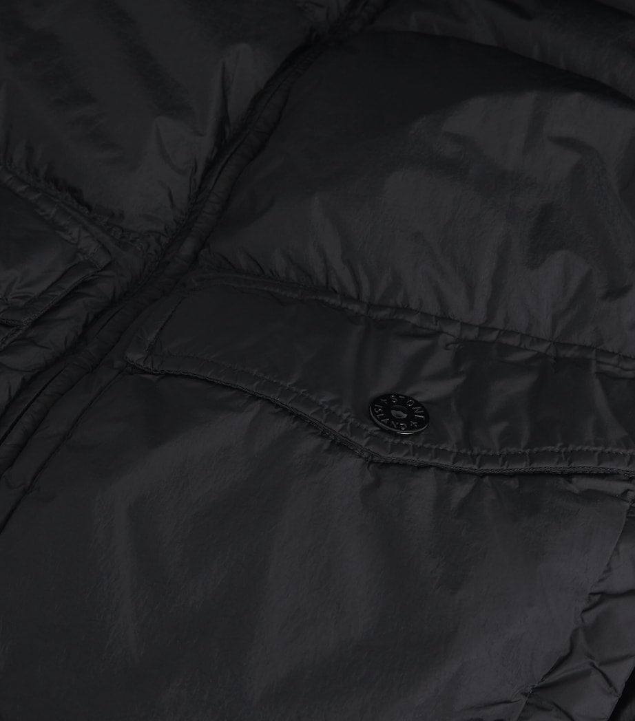 Stone Island Black Wind-Resistant Crinkle Reps Parka