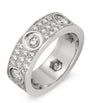 White Gold and Diamond LOVE Ring