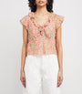 PAIGE Multi Floral Farrow Crop Top
