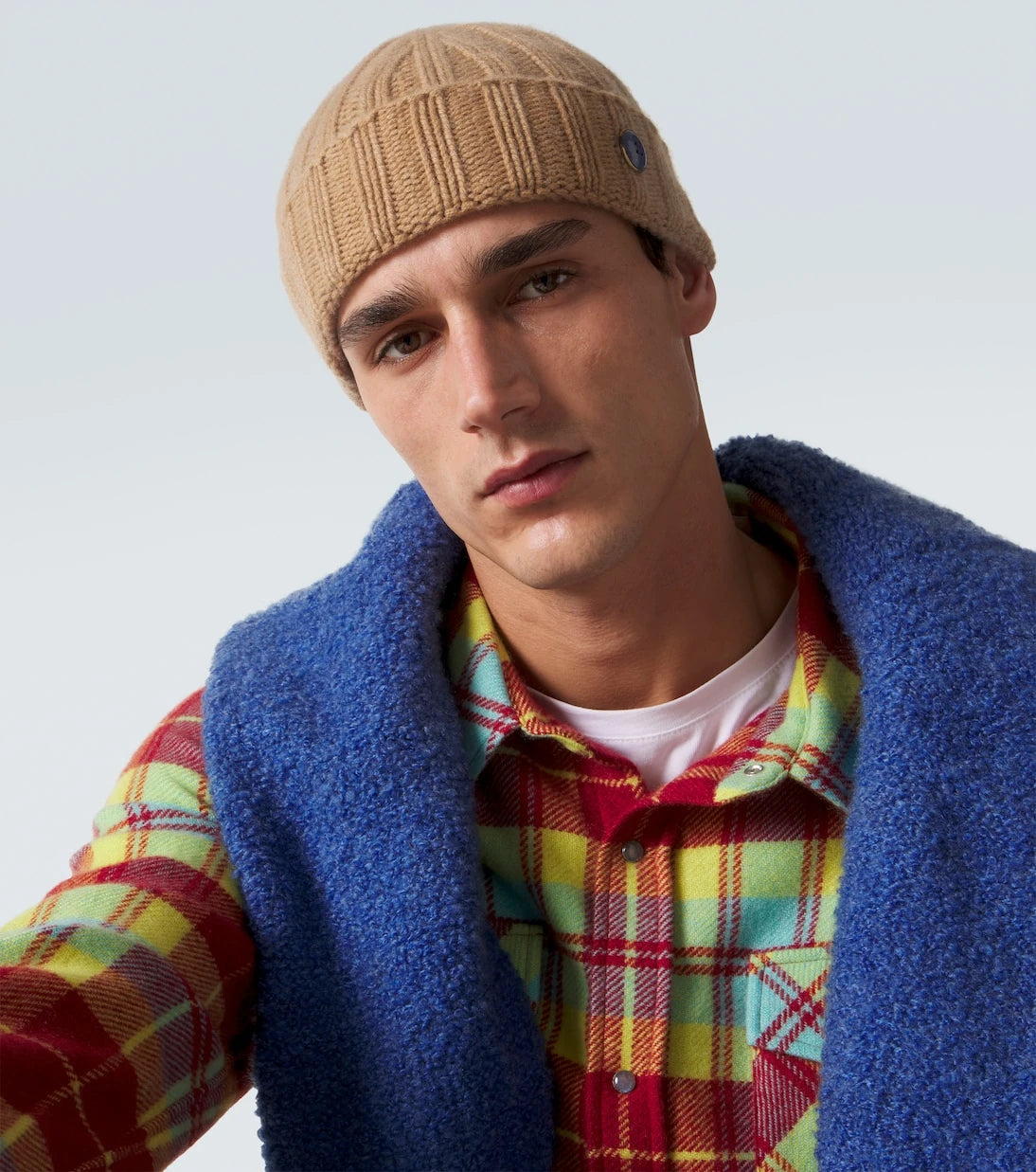God's True Cashmere - Cashmere beanie with lapis lazuli