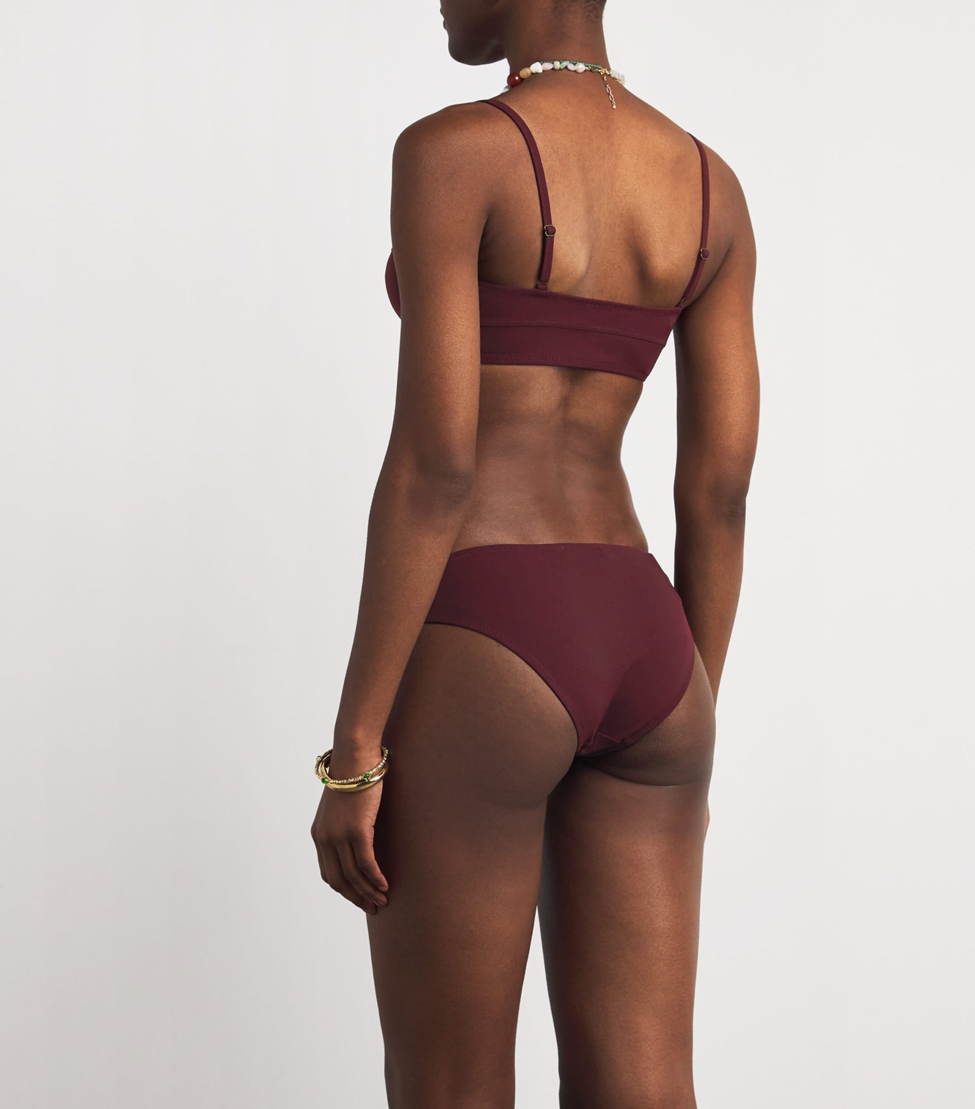 Burgundy Zahara Bikini Top