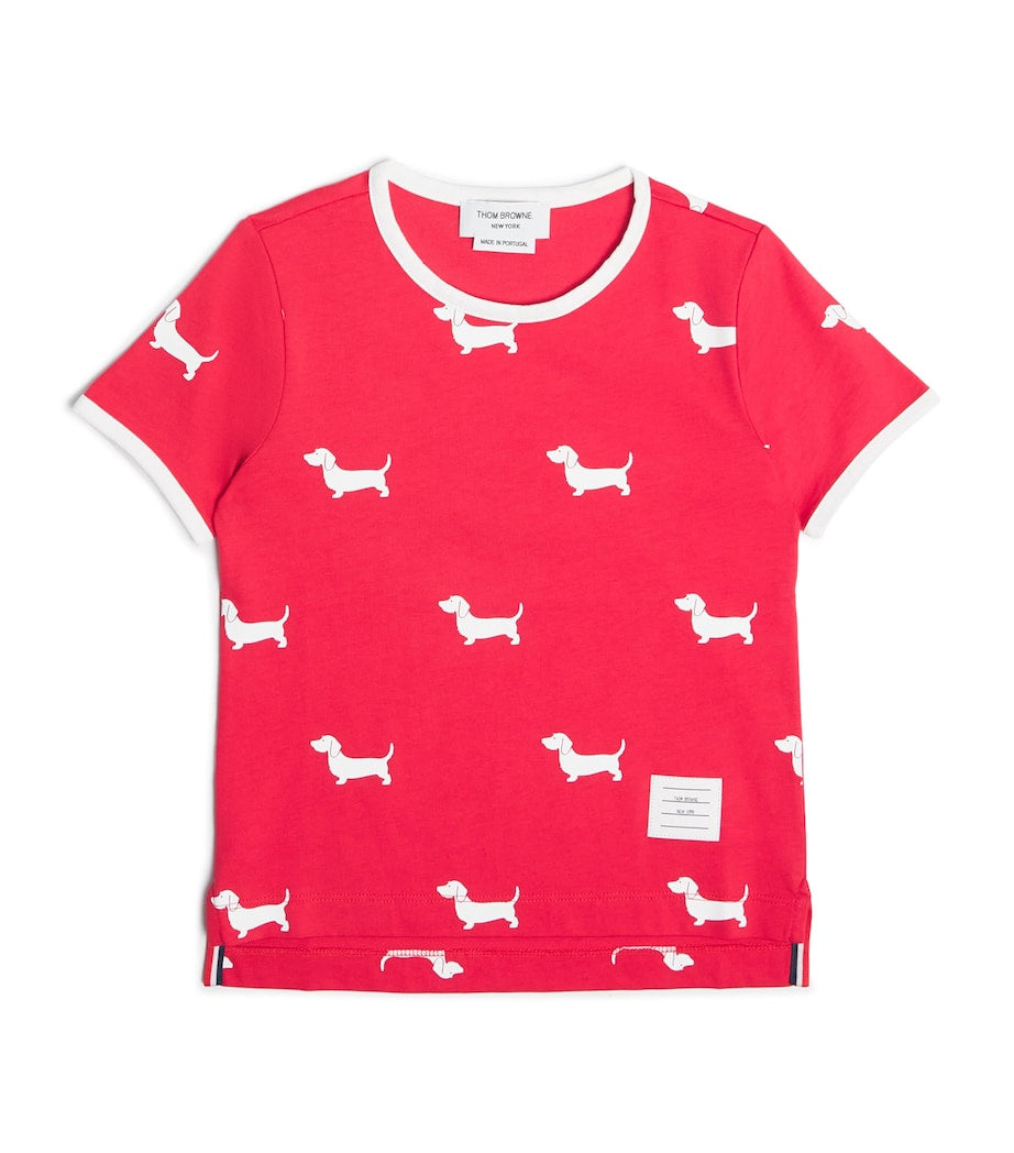 Thom Browne Kids Cotton Dog T-Shirt (2-12 Years)