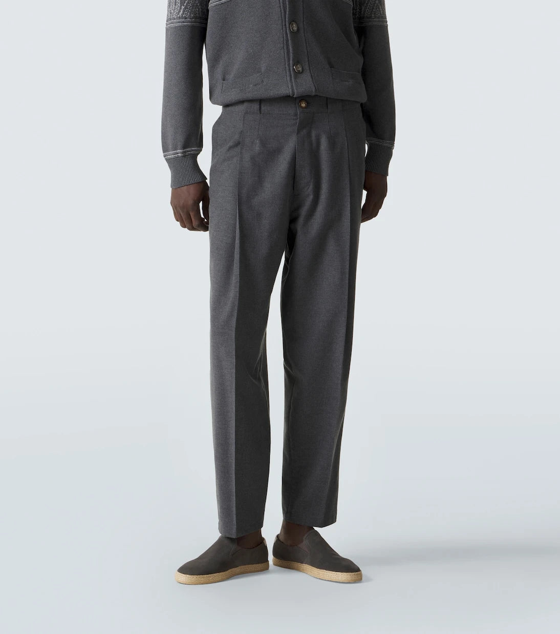 Brunello Cucinelli - Wool, cotton and silk tapered pants