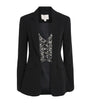 Embellished-Panel Cynthia Blazer BLACK