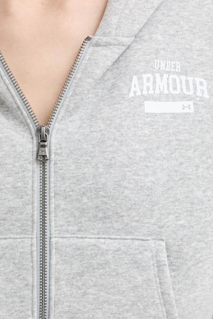 Under Armour kadın pamuklu kapüşonlu fermuarlı sweatshirt Icon