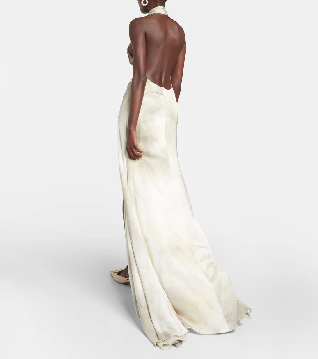 Coperni - Floral-appliqué asymmetric gown