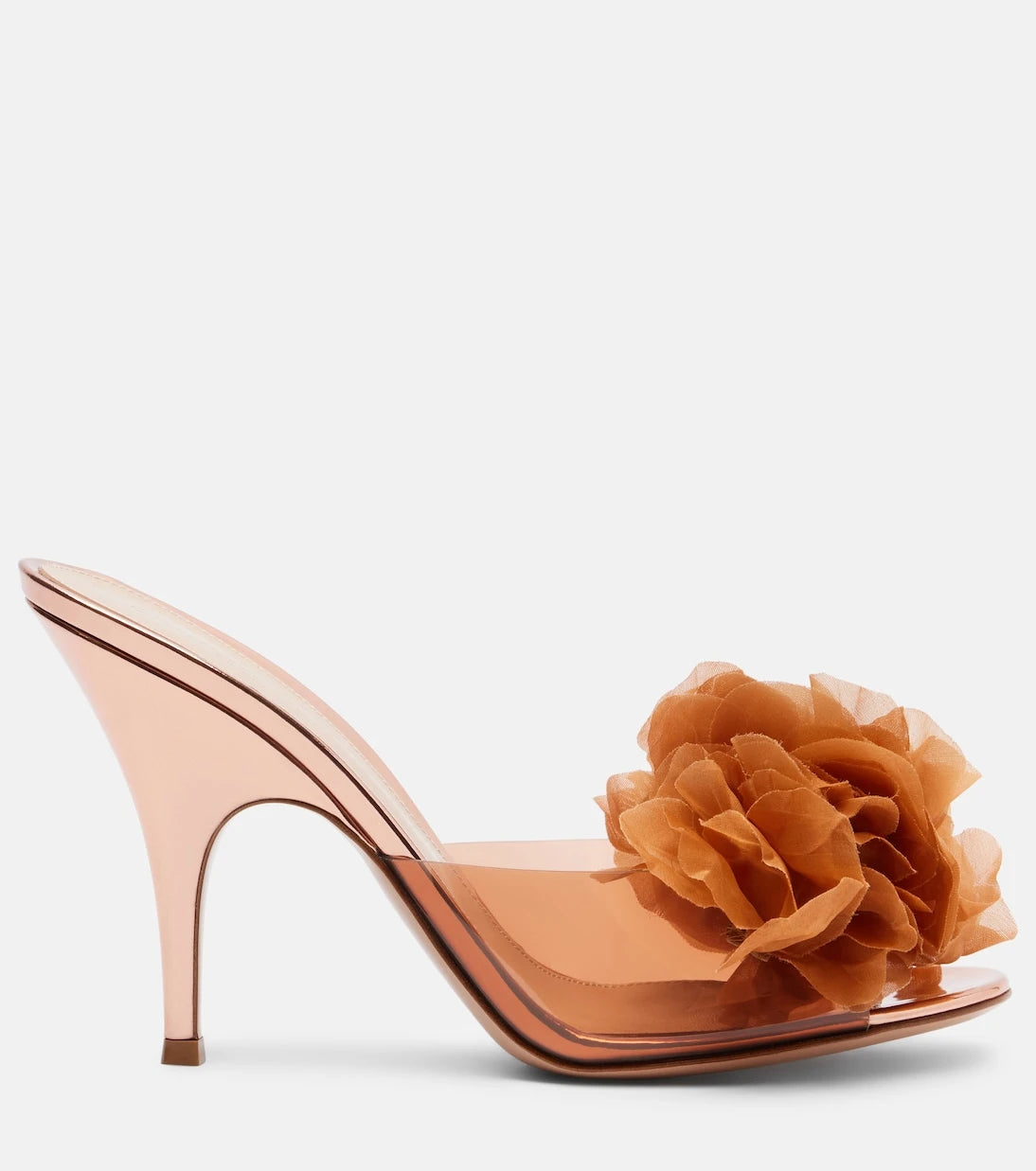 Gianvito Rossi - Igea floral-appliqué PVC mules