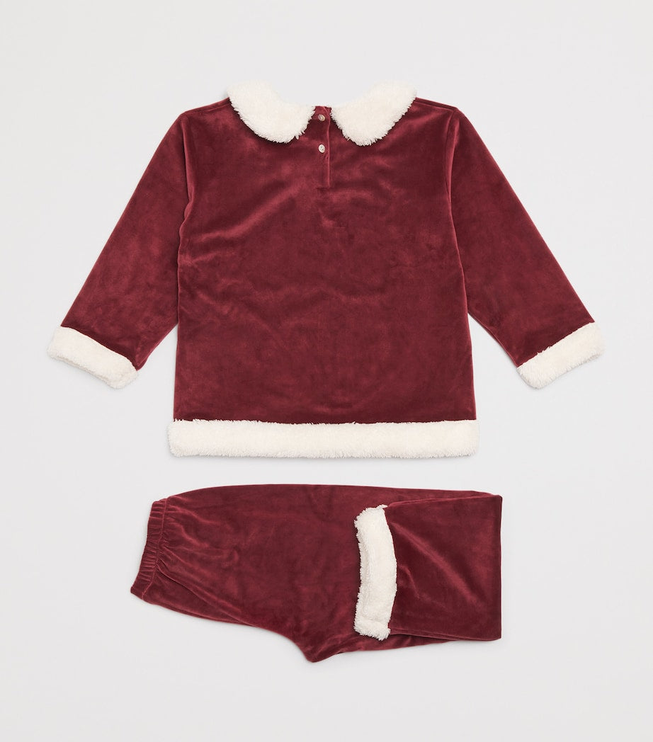 Velvet Christmas T-shirt and Trousers Set (9-24 Months)