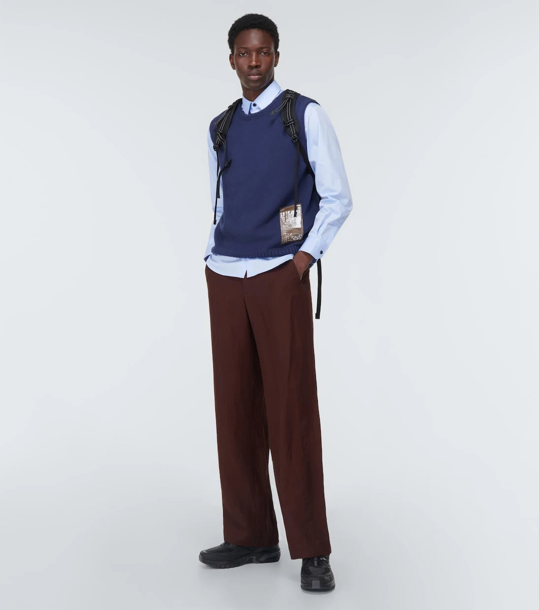 GR10K - Embroidered cotton sweater vest