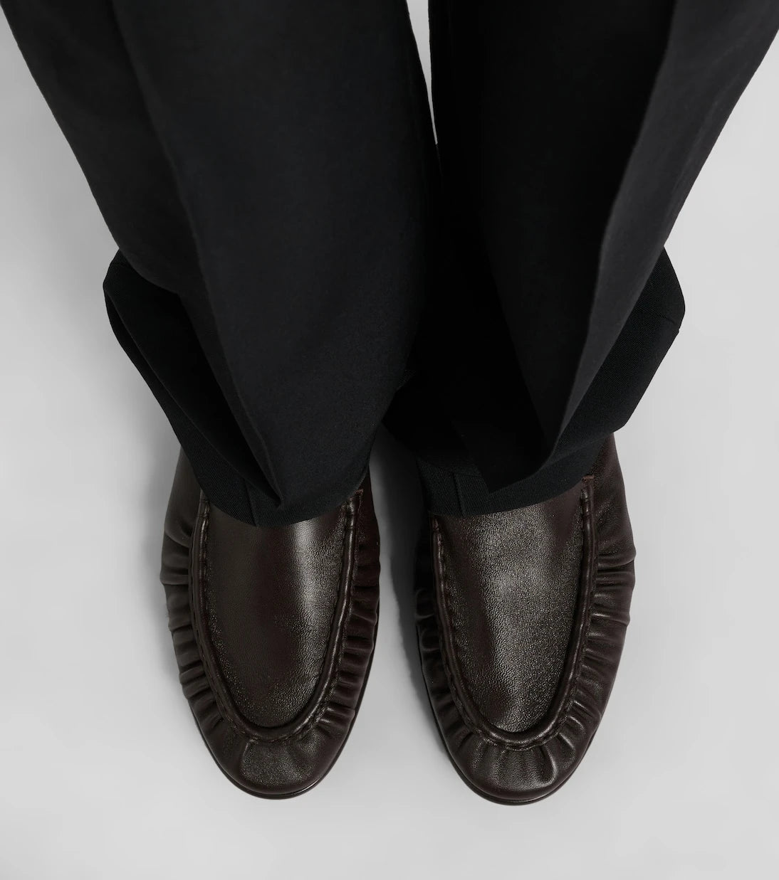 The Row - Soft ruched leather loafers
