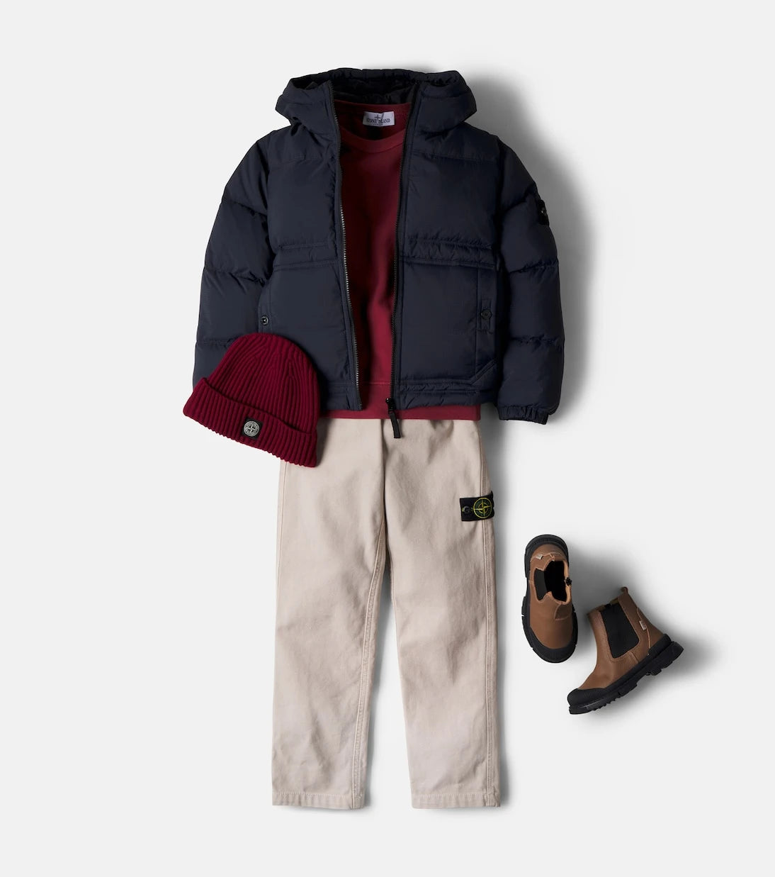 Stone Island Junior - Compass cotton jersey sweatshirt