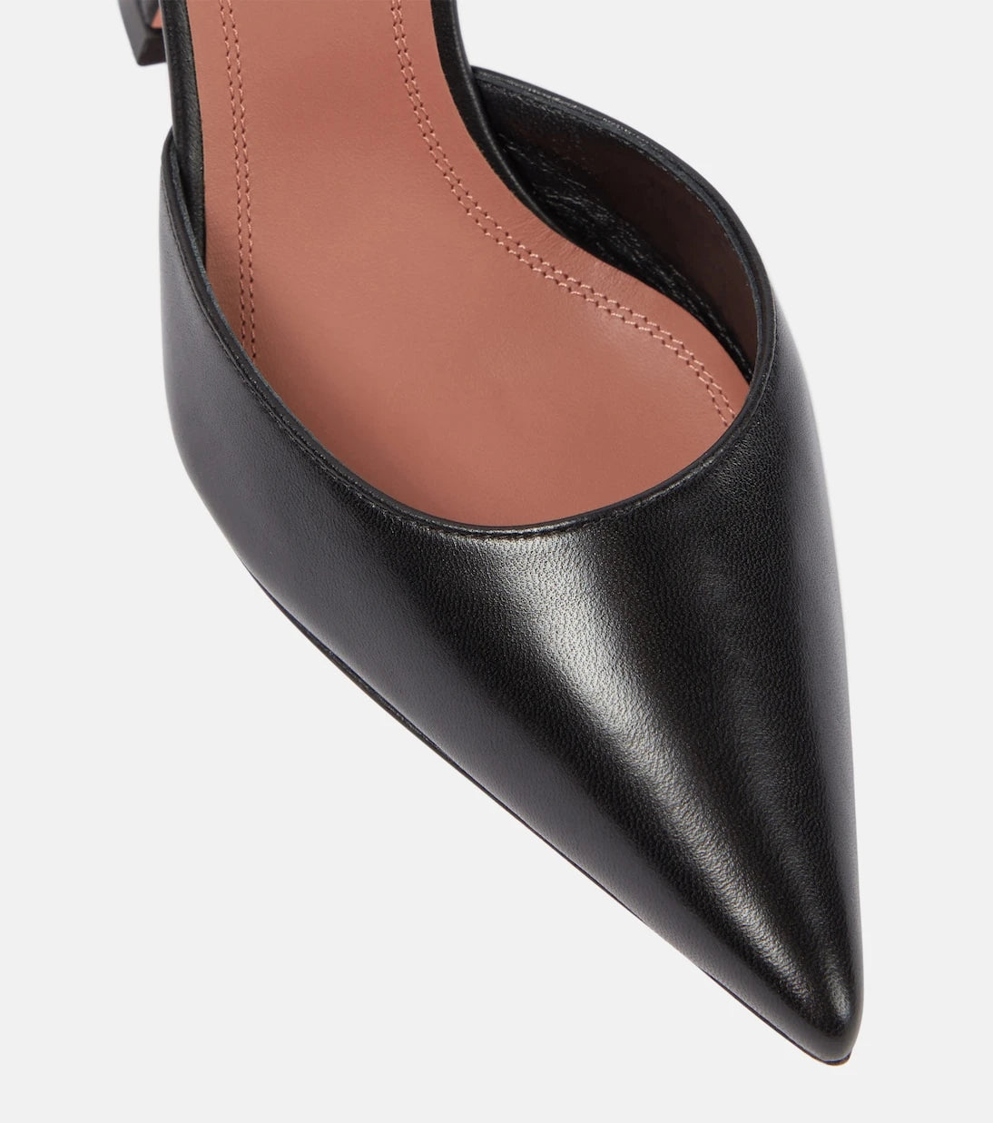 Amina Muaddi - Holli leather slingback pumps
