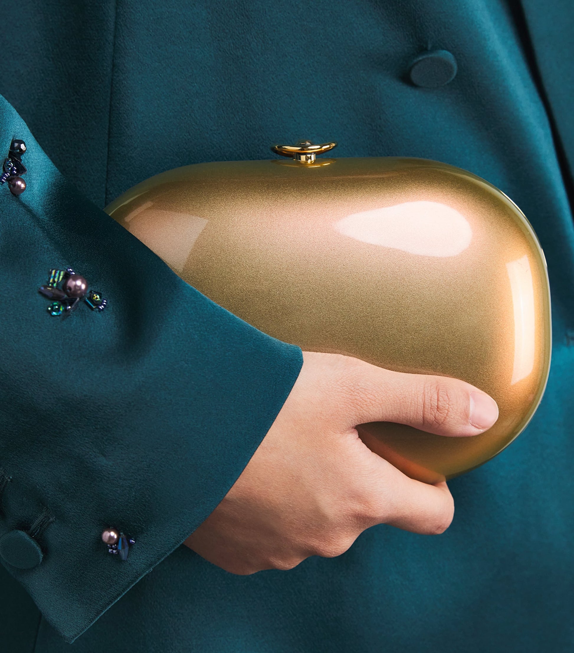 Oval Elina Clutch Bag