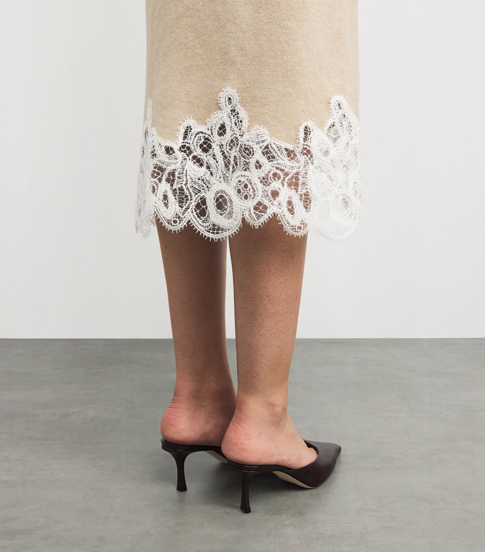 Fabiana Filippi Pink Wool-Silk-Cashmere Midi Dress