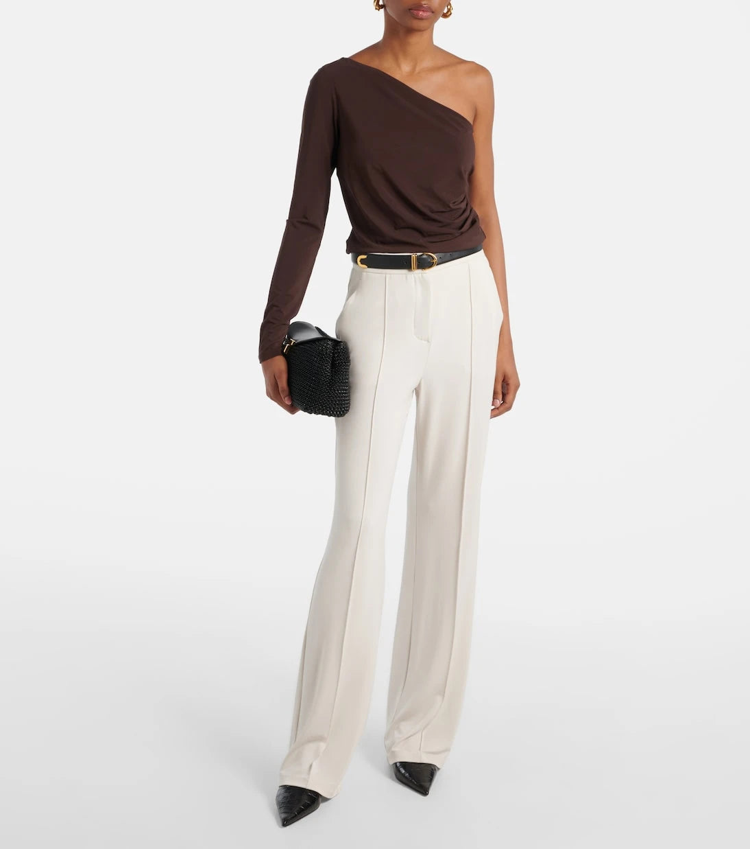 Max Mara - بنطلون جيرسيه ديندا بخصر عالٍ وقصة مستقيمة