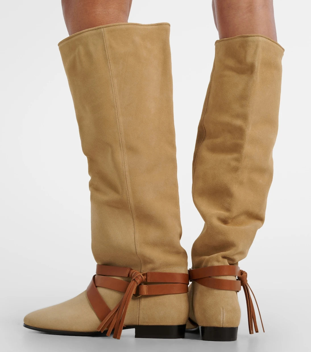 Isabel Marant - Silmon leather-trimmed suede knee-high boots