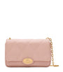 Burberry Pink Leather Quilted EKD Clutch Bag