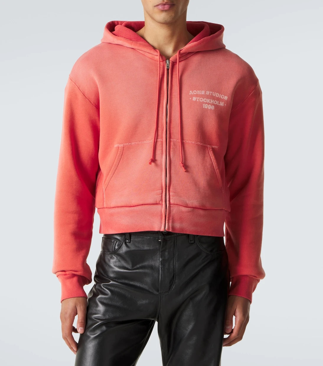 Acne Studios - Logo cotton jersey zip-up hoodie