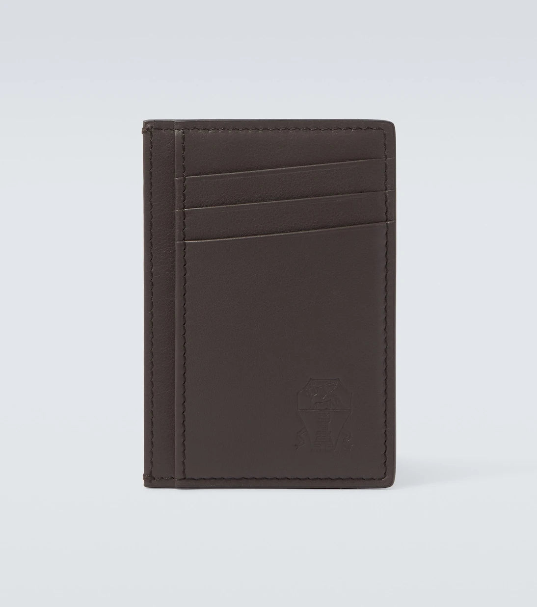 Brunello Cucinelli - Debossed leather card holder
