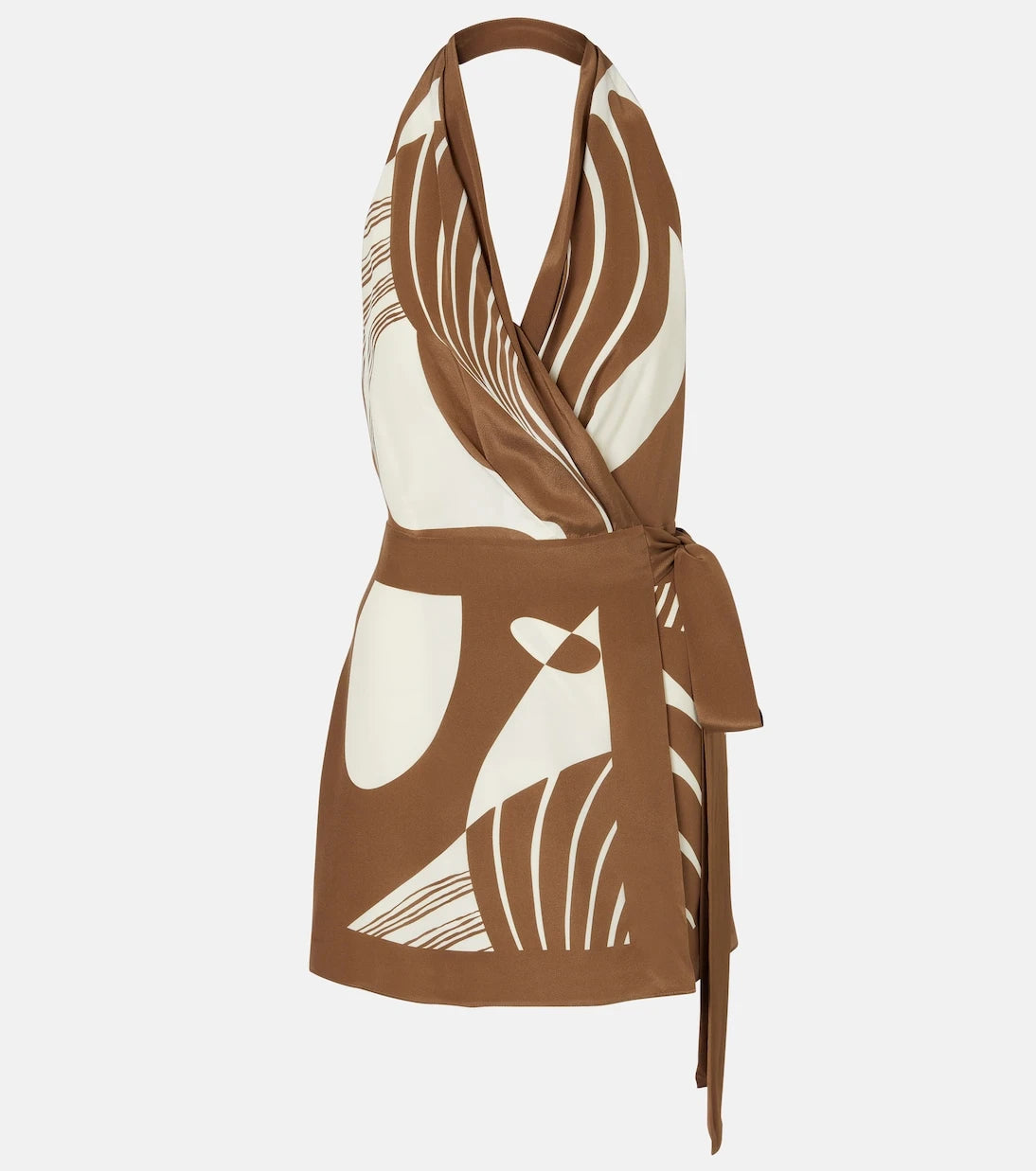 SIR - Almara printed silk wrap dress