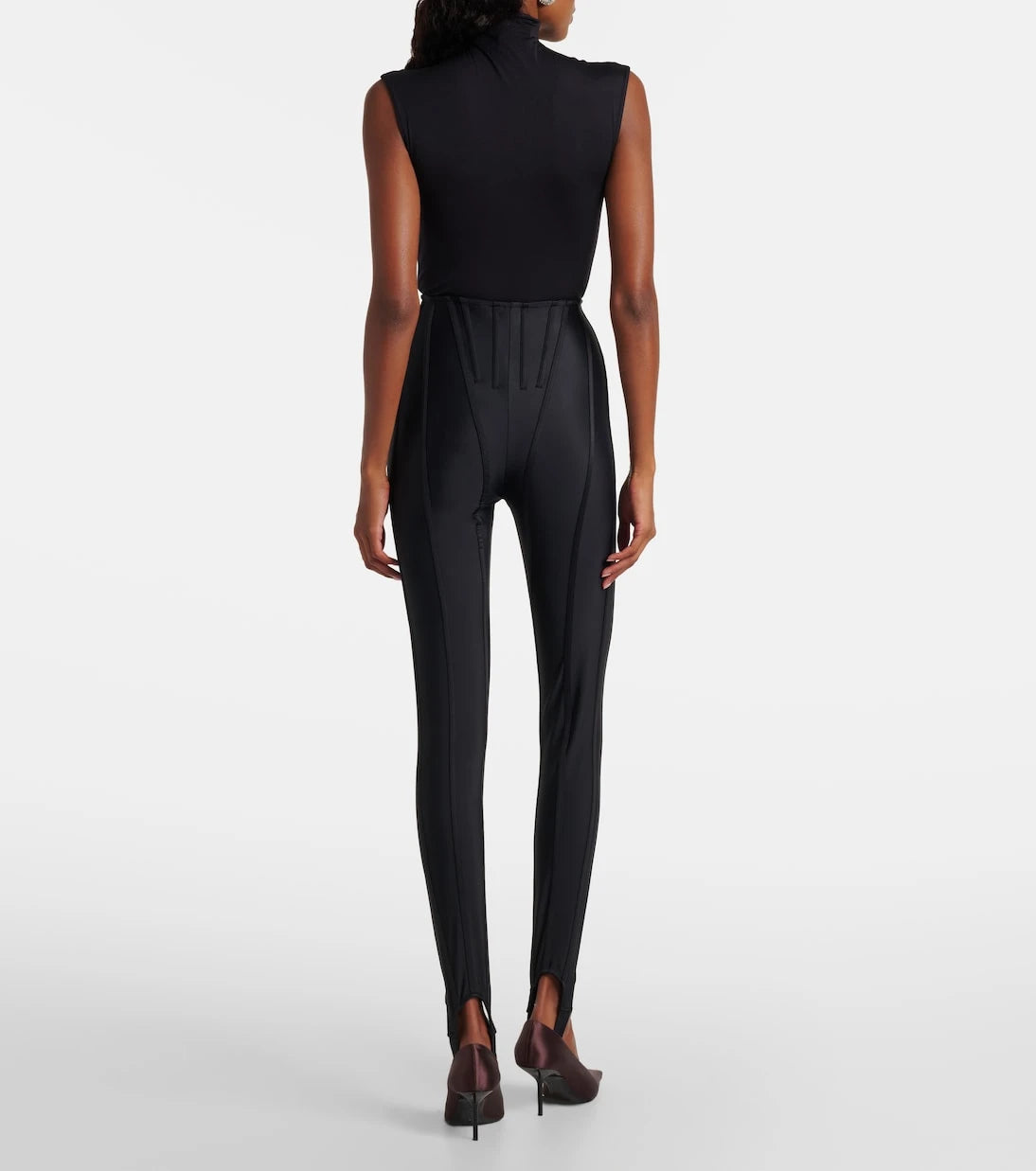 Mugler - بنطال ضيق بقصات وبكعب