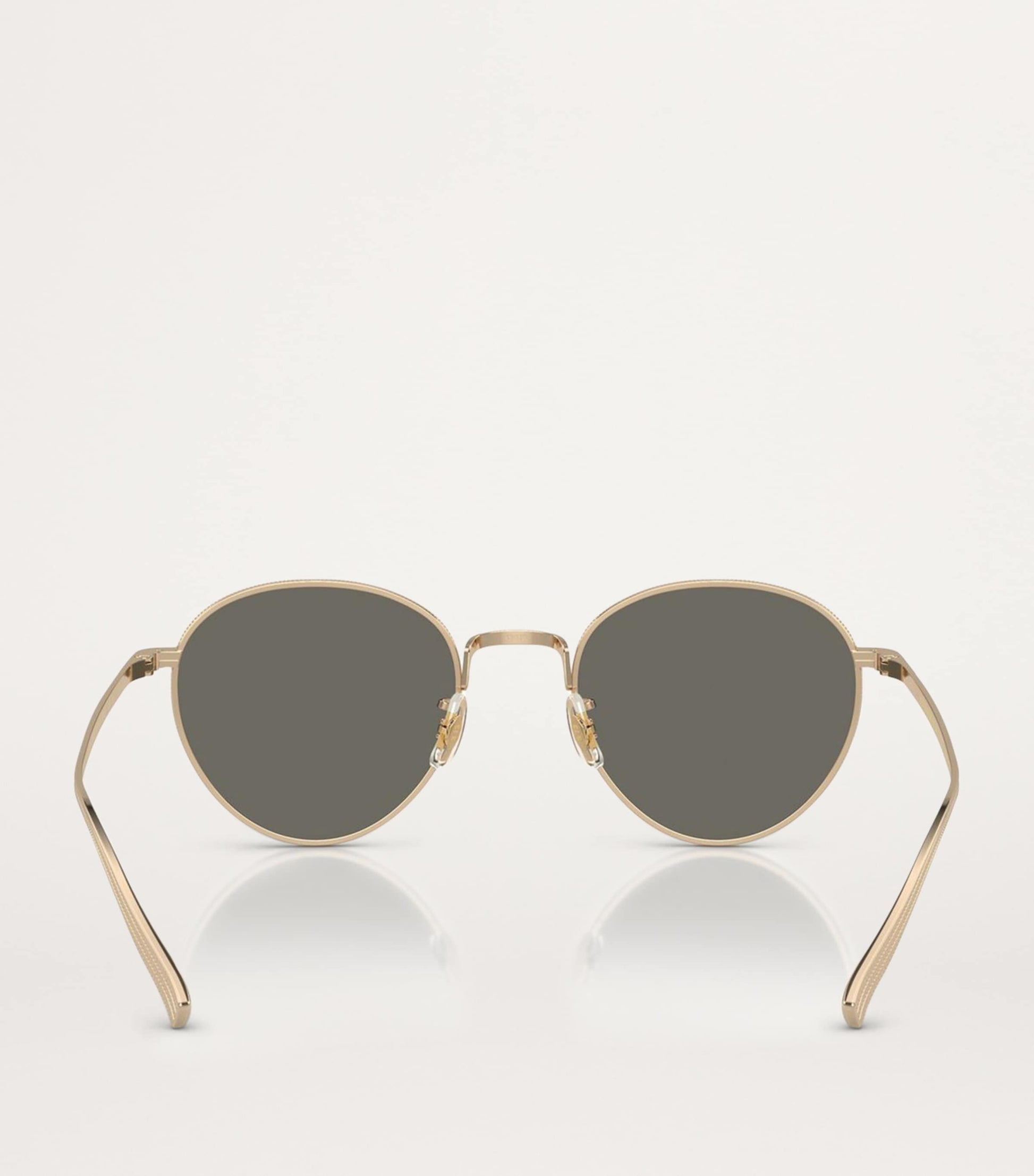 Oliver Peoples Gold Round Rhydian Sunglasses